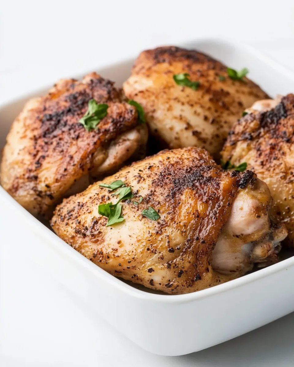 Tasty Air-Fryer Frozen Chicken Thighs dish photo