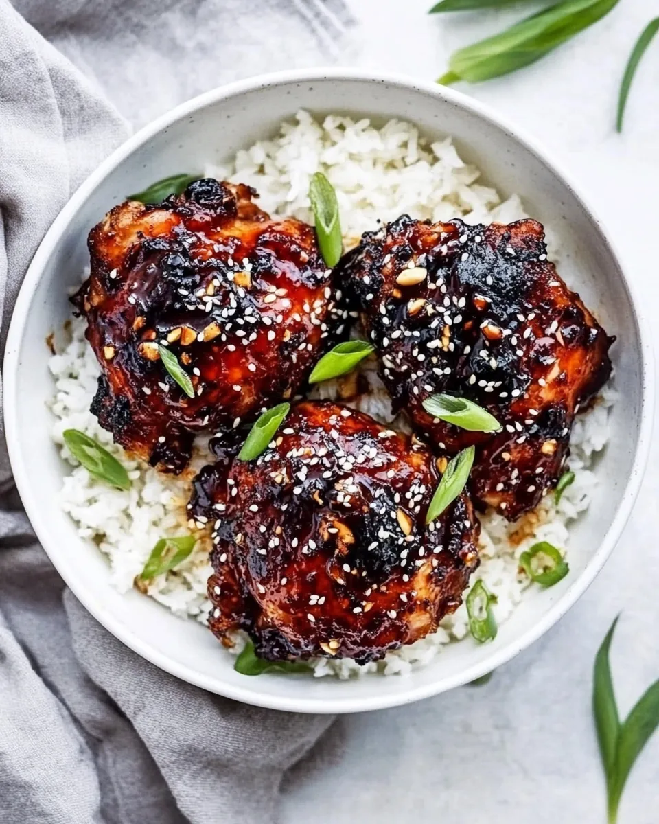 Homemade Air Fryer Asian-Glazed Boneless Chicken Thighs photo