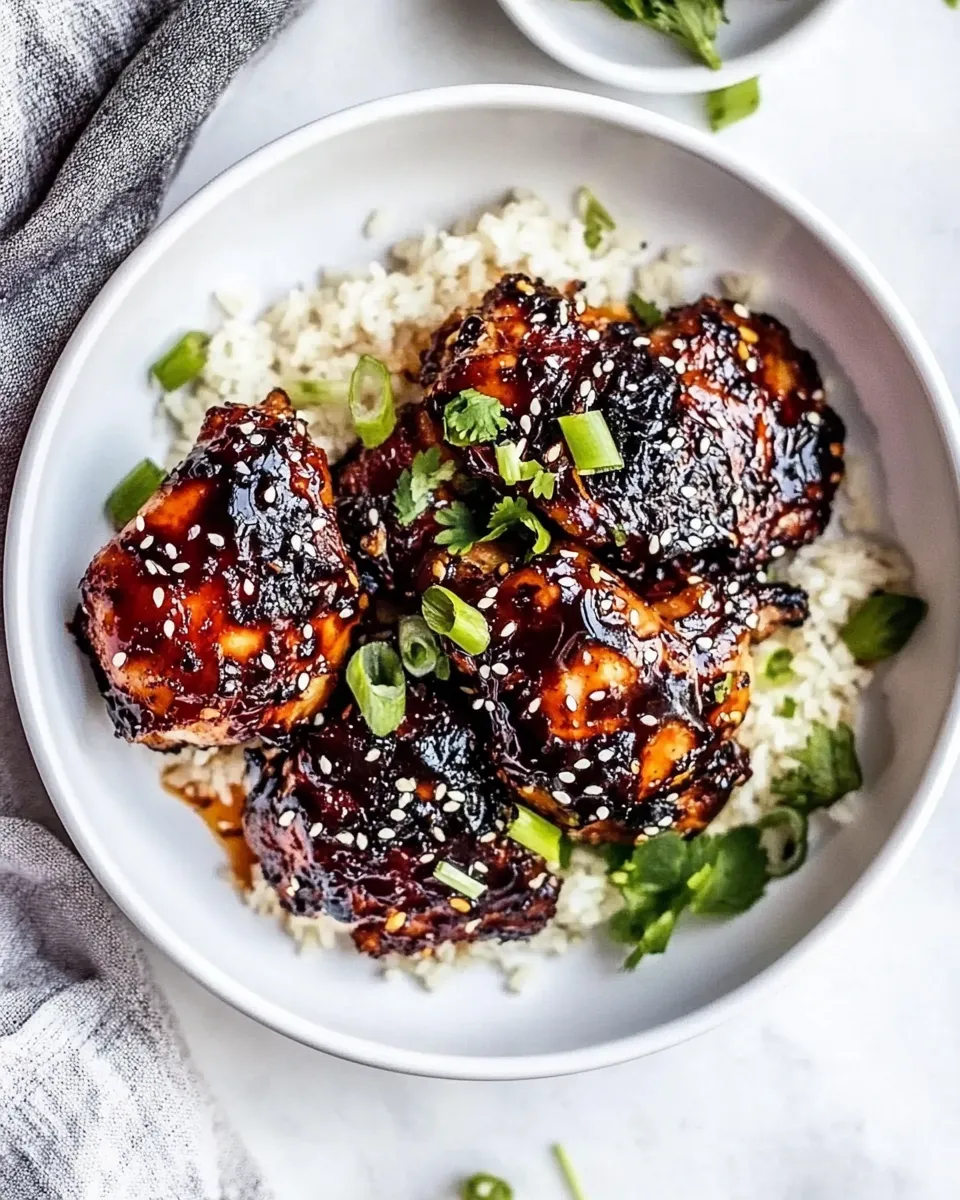 Classic Air Fryer Asian-Glazed Boneless Chicken Thighs image