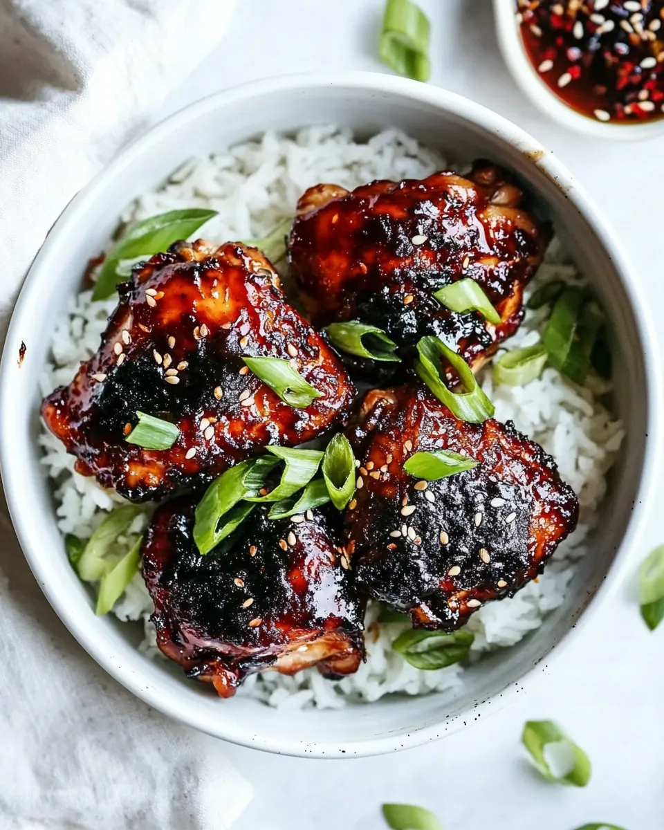 Delicious Air Fryer Asian-Glazed Boneless Chicken Thighs dish photo