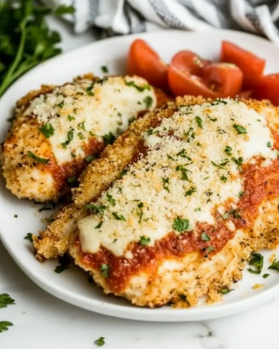 Healthy Air Fryer Parmesan Crusted Chicken dish photo