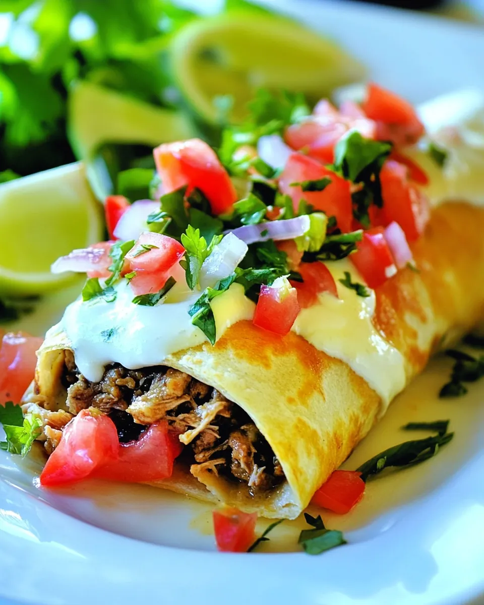 Classic Air Fryer Shredded Beef Chimichanga Recipe image