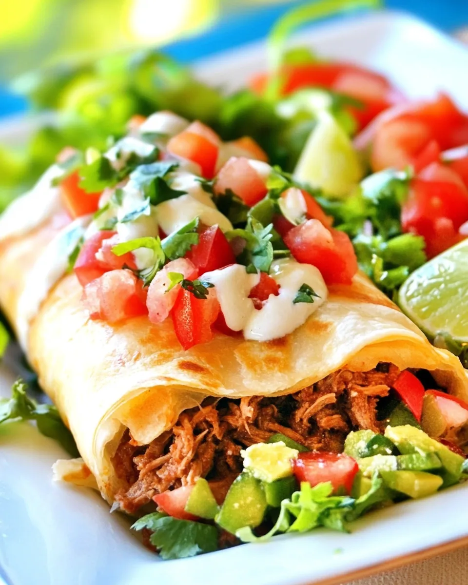 Delicious Air Fryer Shredded Beef Chimichanga Recipe food shot