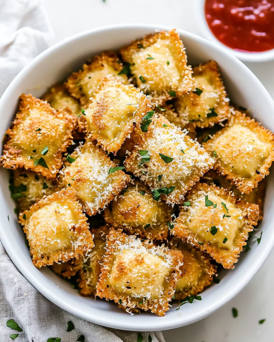 Tasty Air Fryer Toasted Ravioli shot