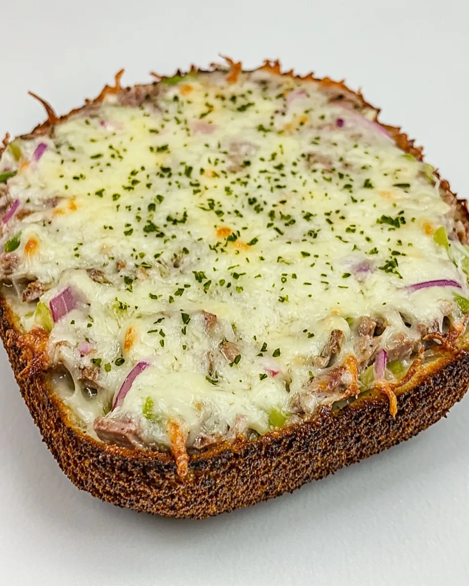 Easy Air Fryer Tuna Melt food shot