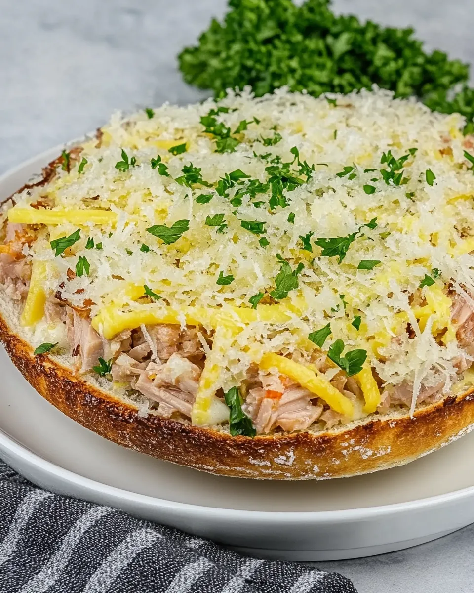 Delicious Air Fryer Tuna Melt plate image