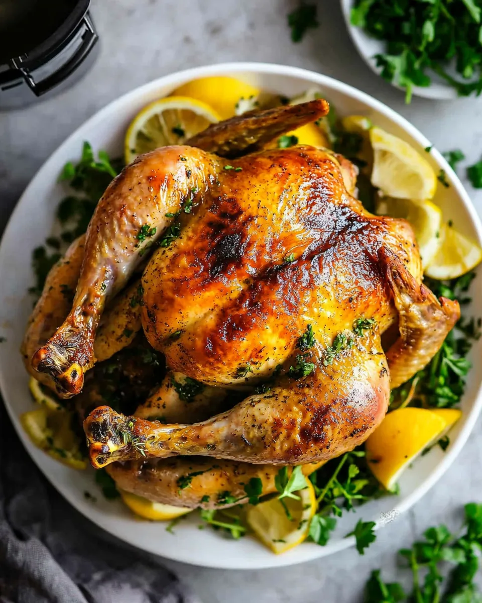Delicious Air Fryer Whole Chicken recipe image