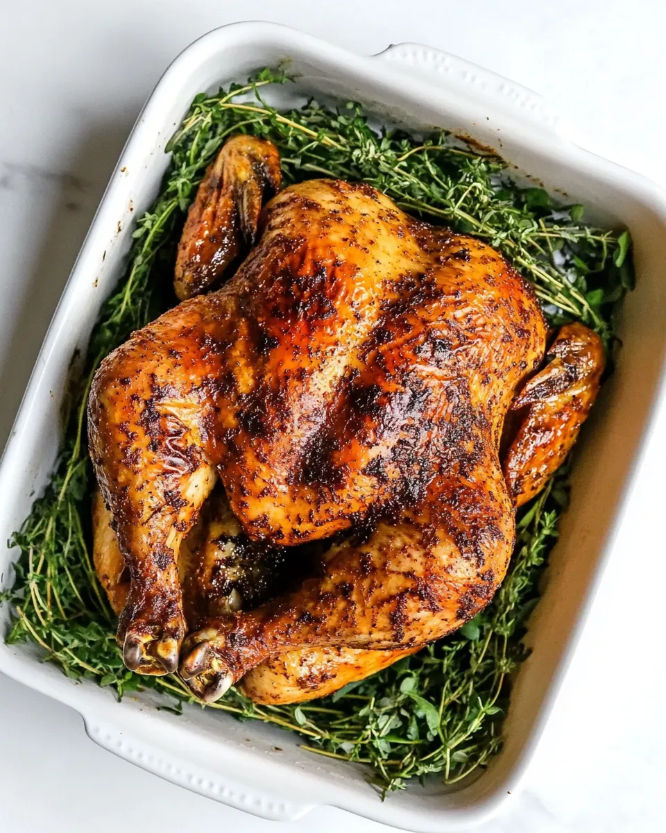 Quick Air Fryer Whole Roast Chicken shot