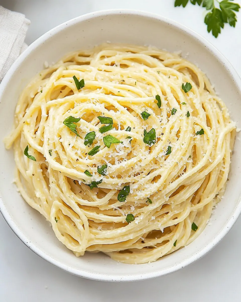 Homemade Alfredo Spaghetti photo