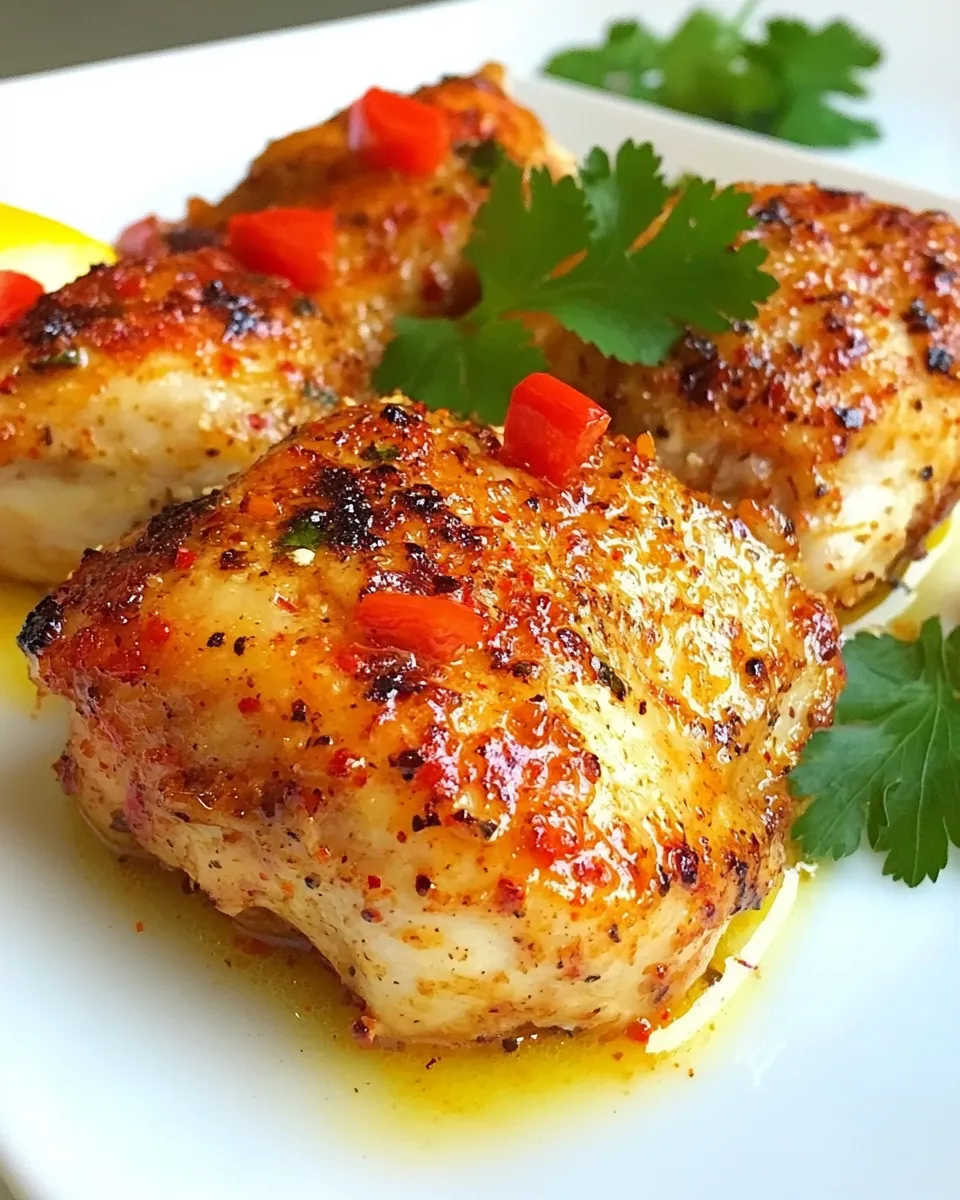 Savory Aromatic Lemon Chili Chicken dish photo