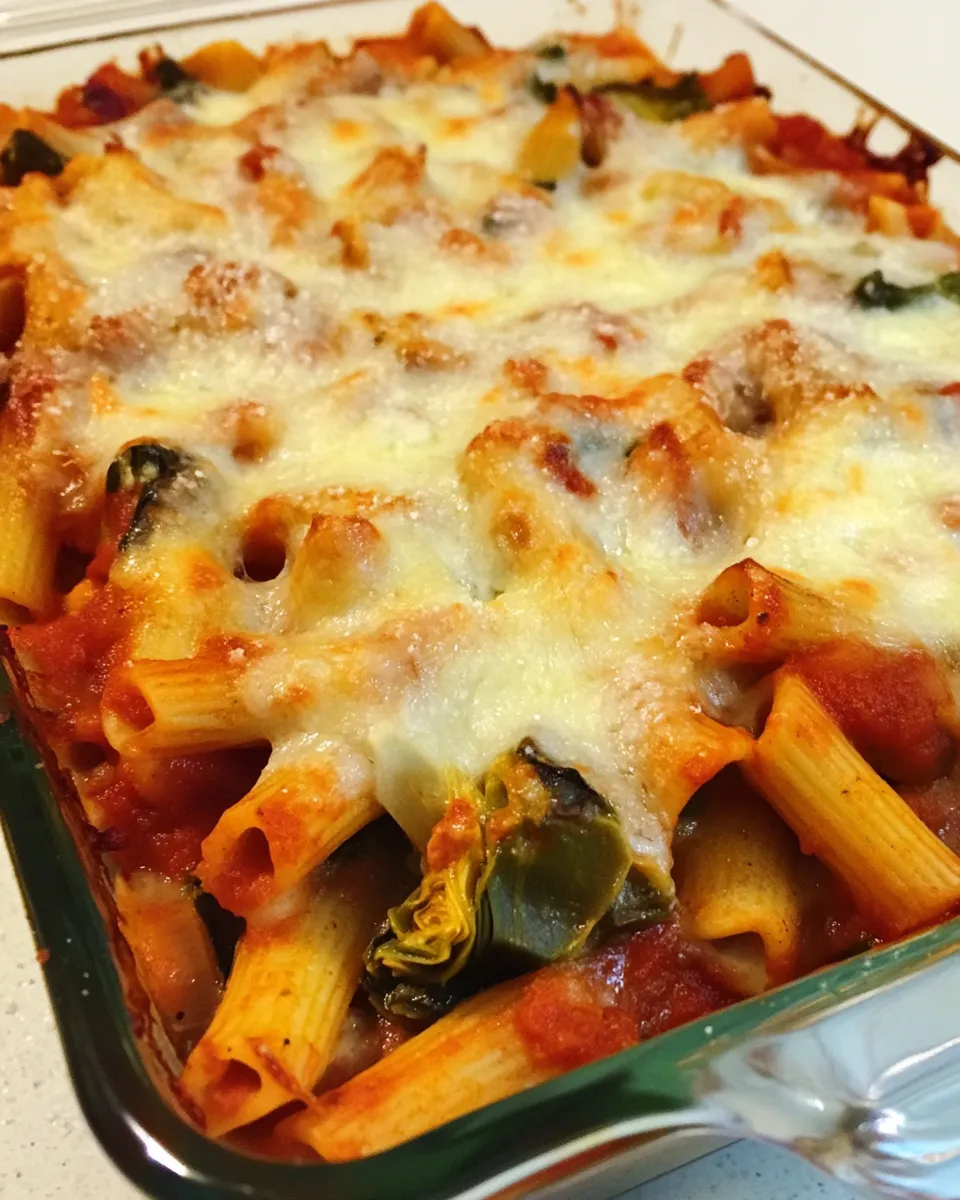 Delicious Artichoke & Spinach Penne Casserole image