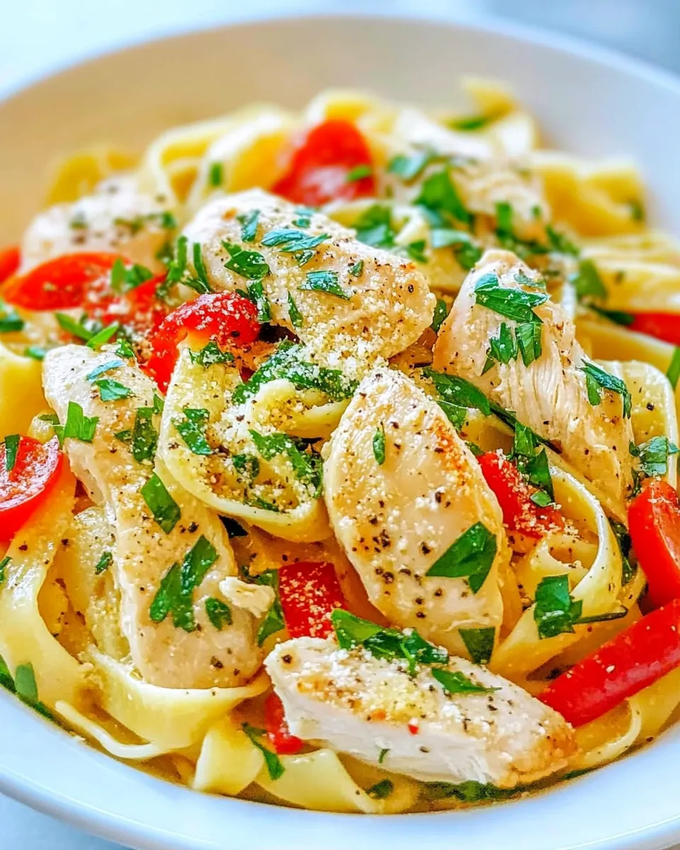 Delicious Asiago Chicken and Pasta image