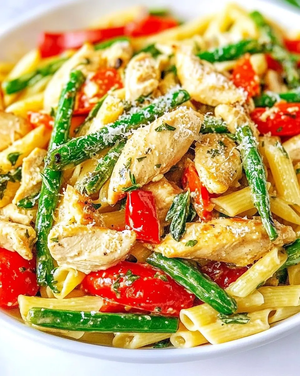 Quick Asiago Chicken and Pasta dish photo