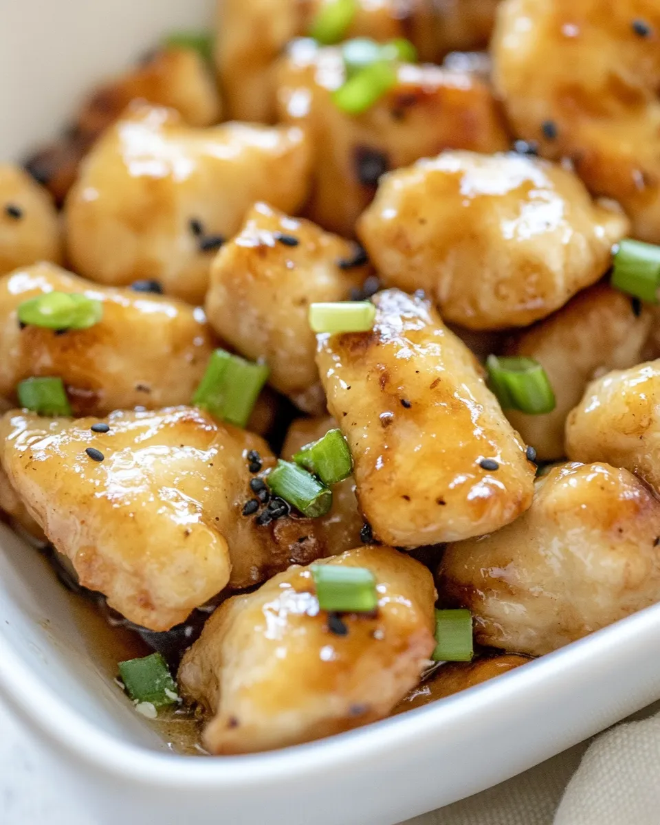 Delicious Asian Air Fryer Chicken Bites food shot