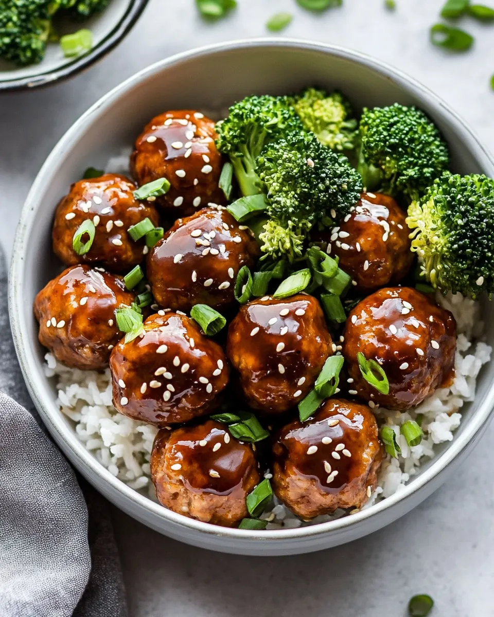 Easy Asian Chicken Meatballs recipe photo