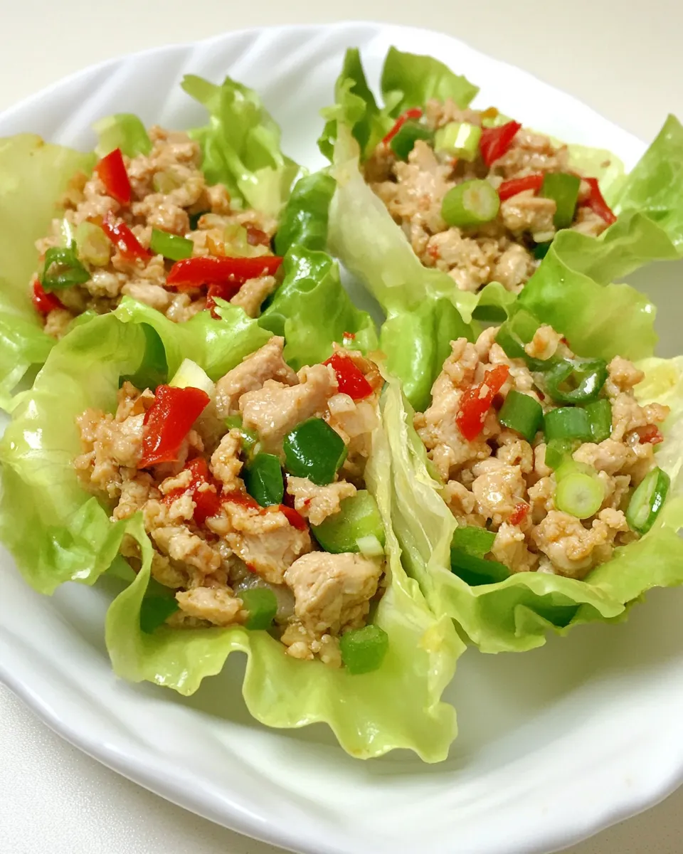 Delicious Asian Ground Chicken Cups plate image