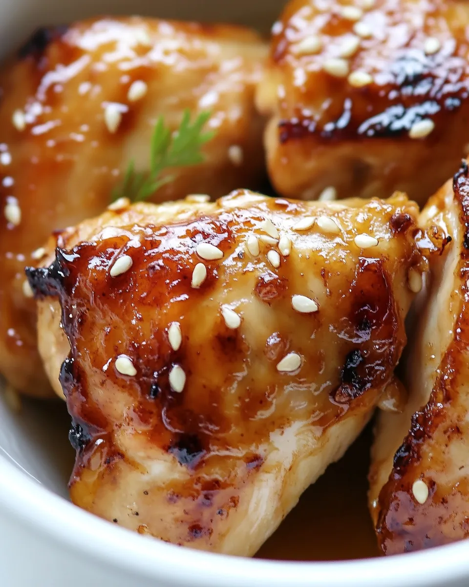 Easy Asian Honey Garlic Chicken food shot