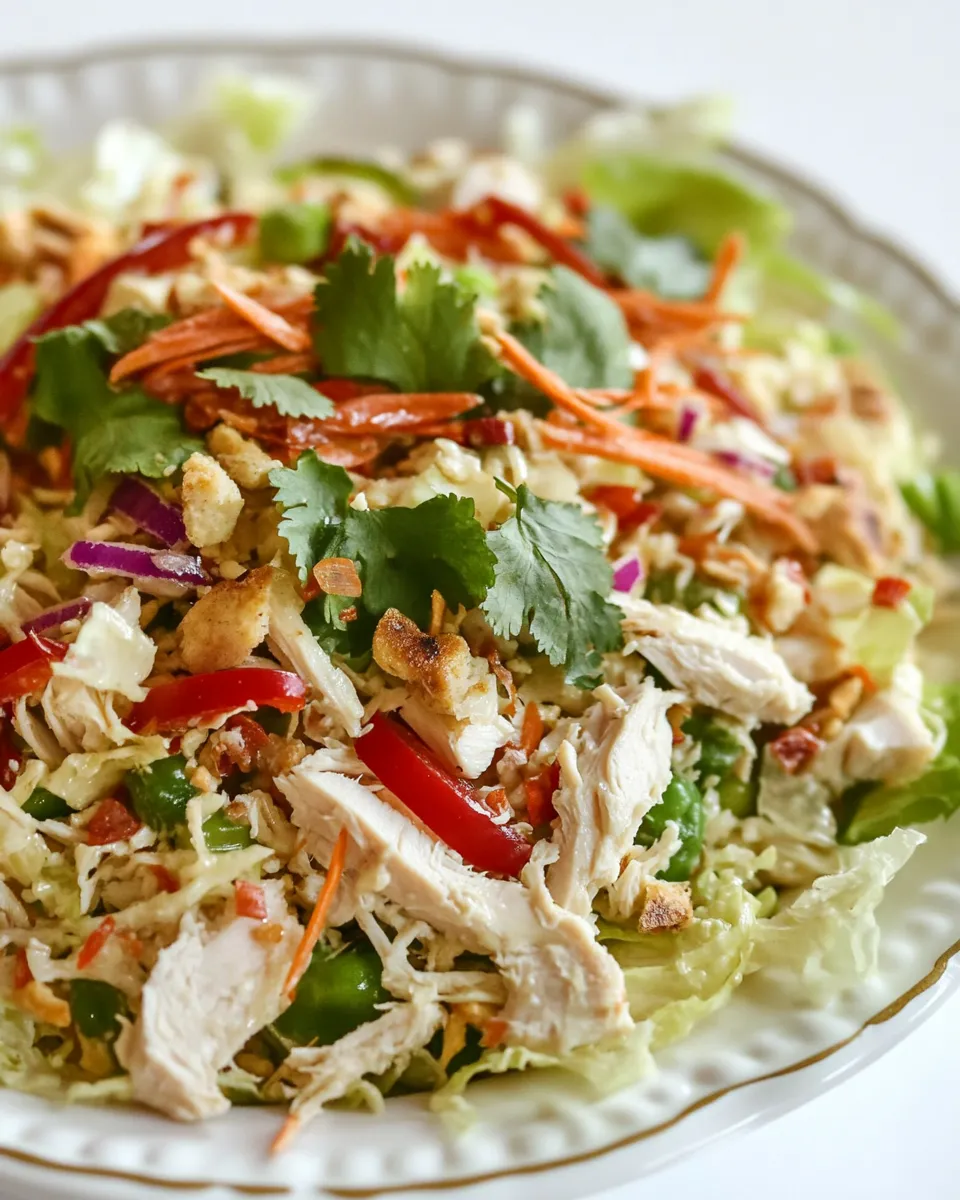 Easy Asian Turkey Salad food shot