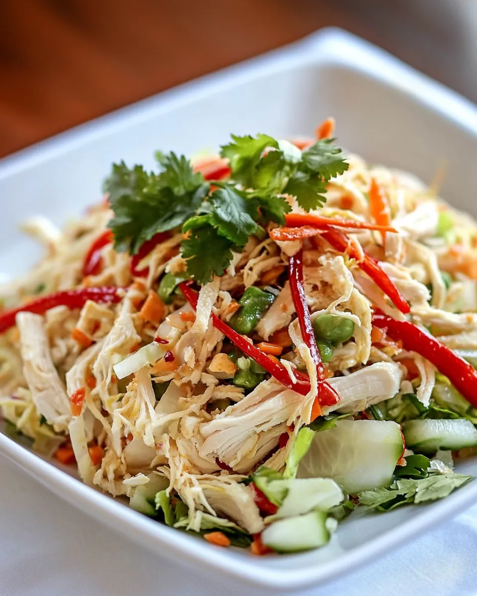 Delicious Asian Turkey Salad plate image