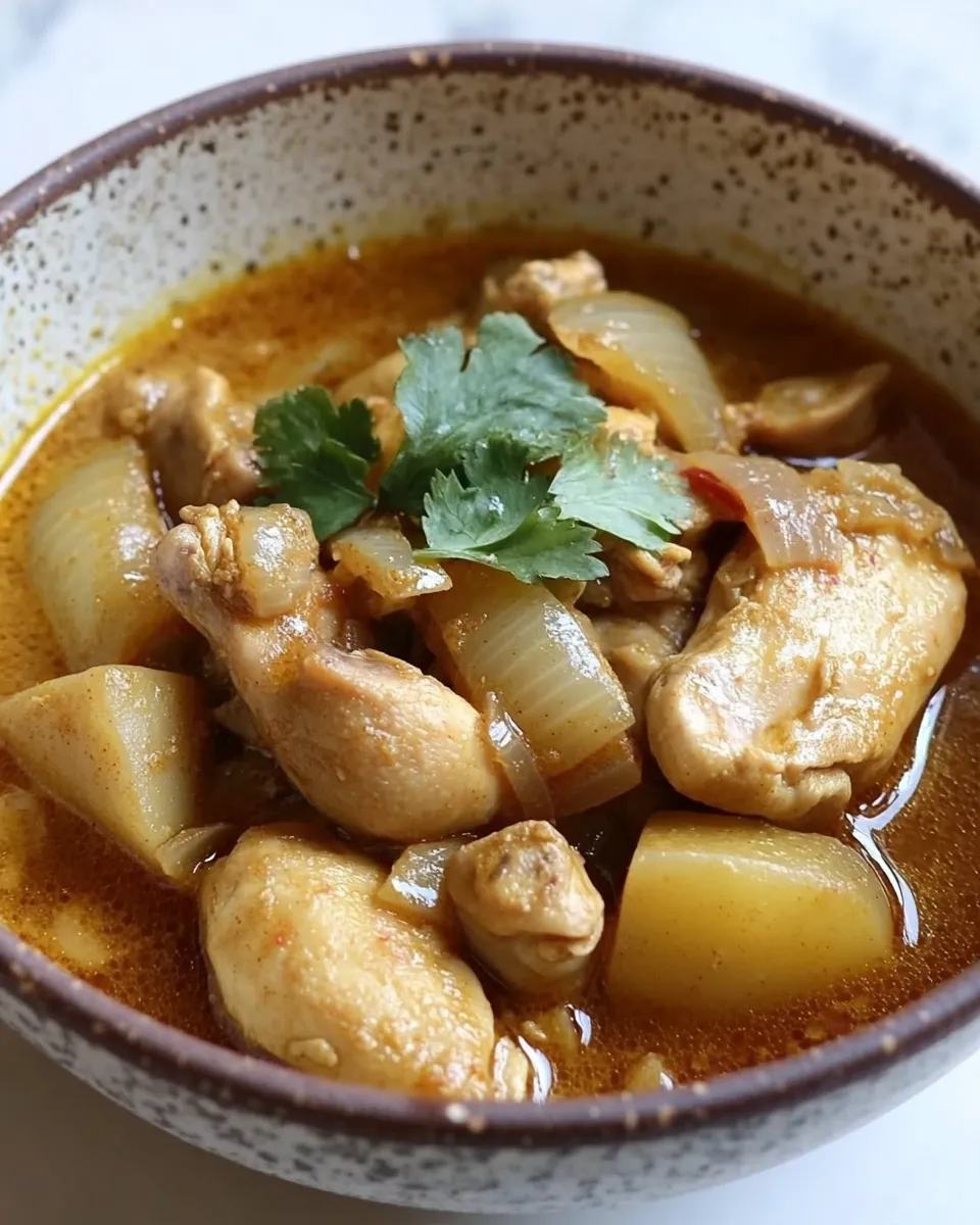 Delicious Authentic Massaman Chicken Curry shot
