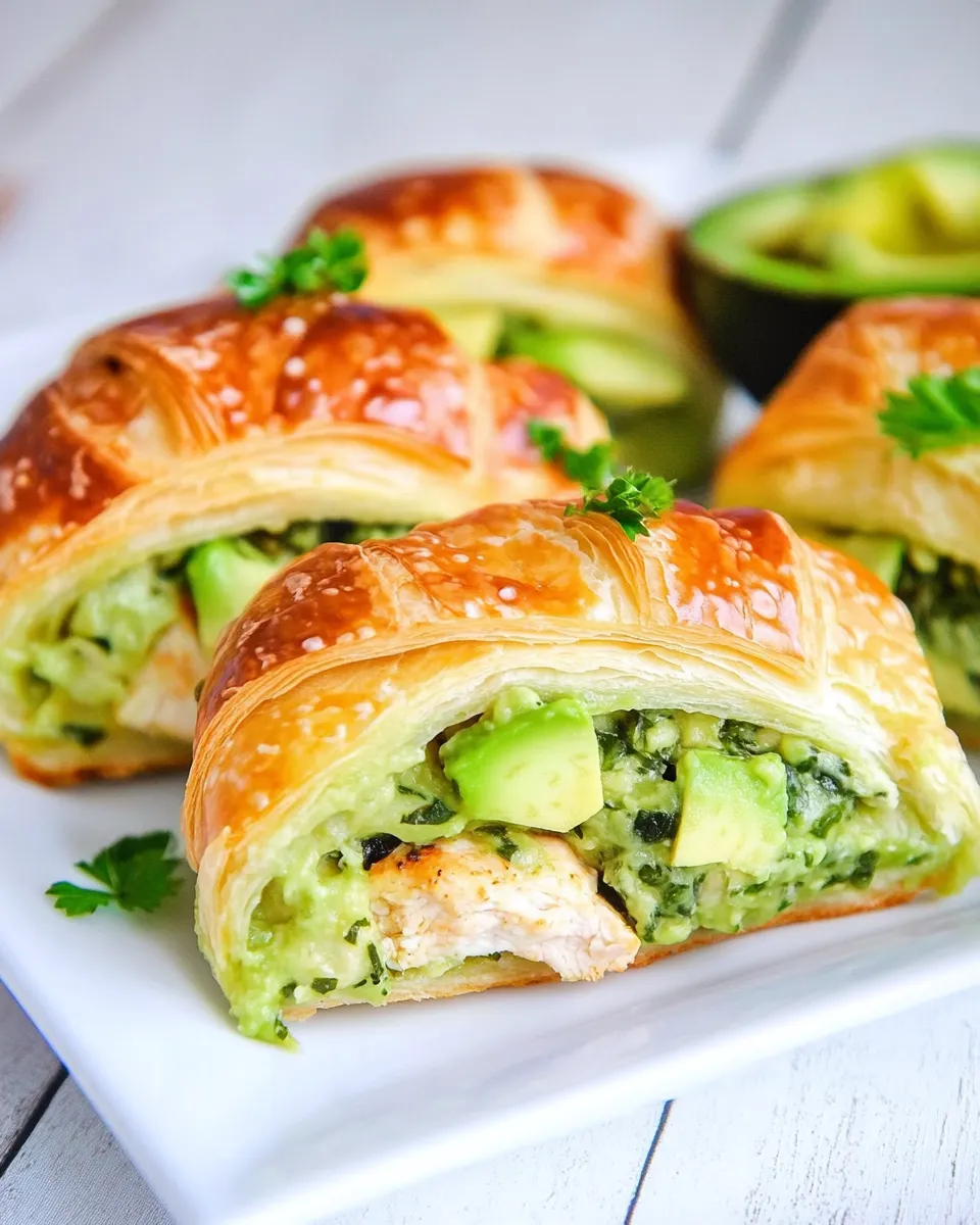 Homemade Avocado Chicken Croissants photo