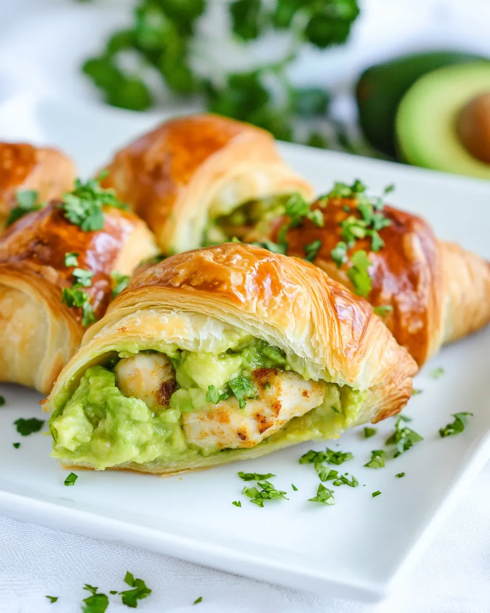 Easy Avocado Chicken Croissants recipe photo