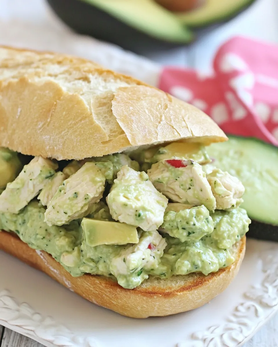 Classic Avocado and Greek Yogurt Chicken Salad Sandwich image