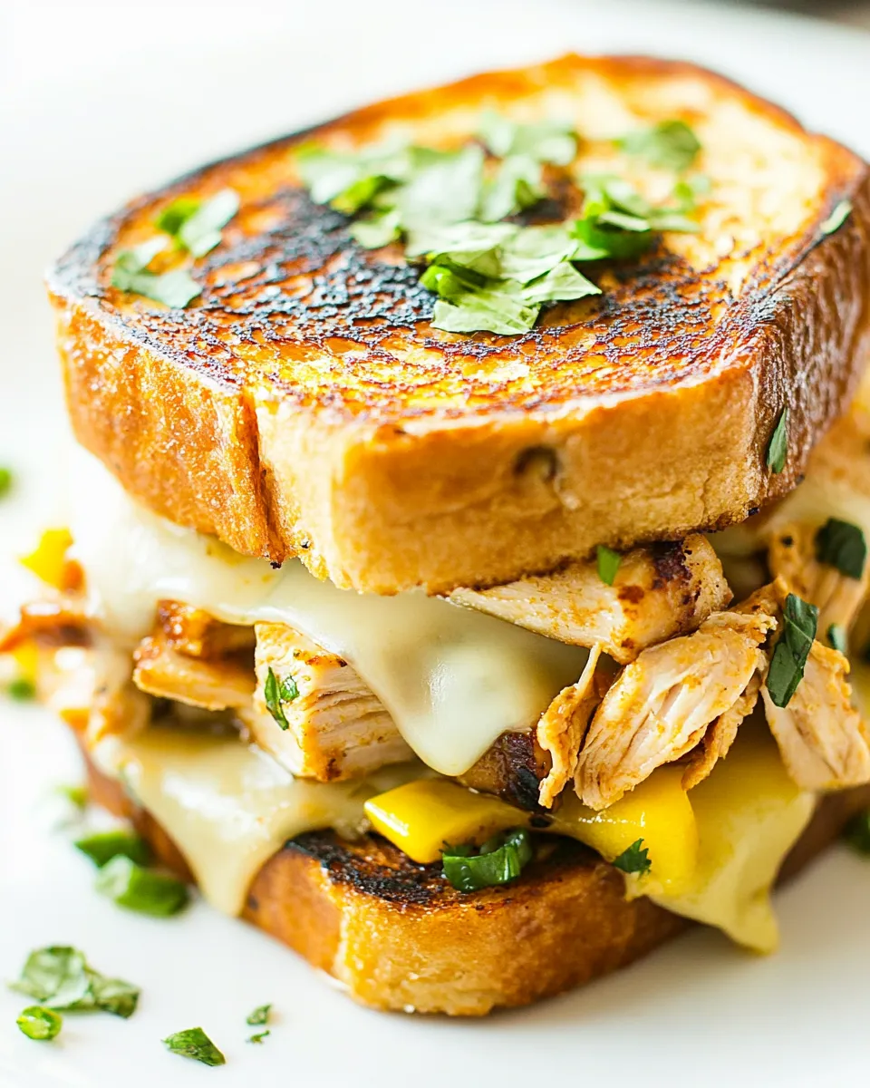 Classic Award Winning Chipotle Chicken Grilled Cheese Sandwich image