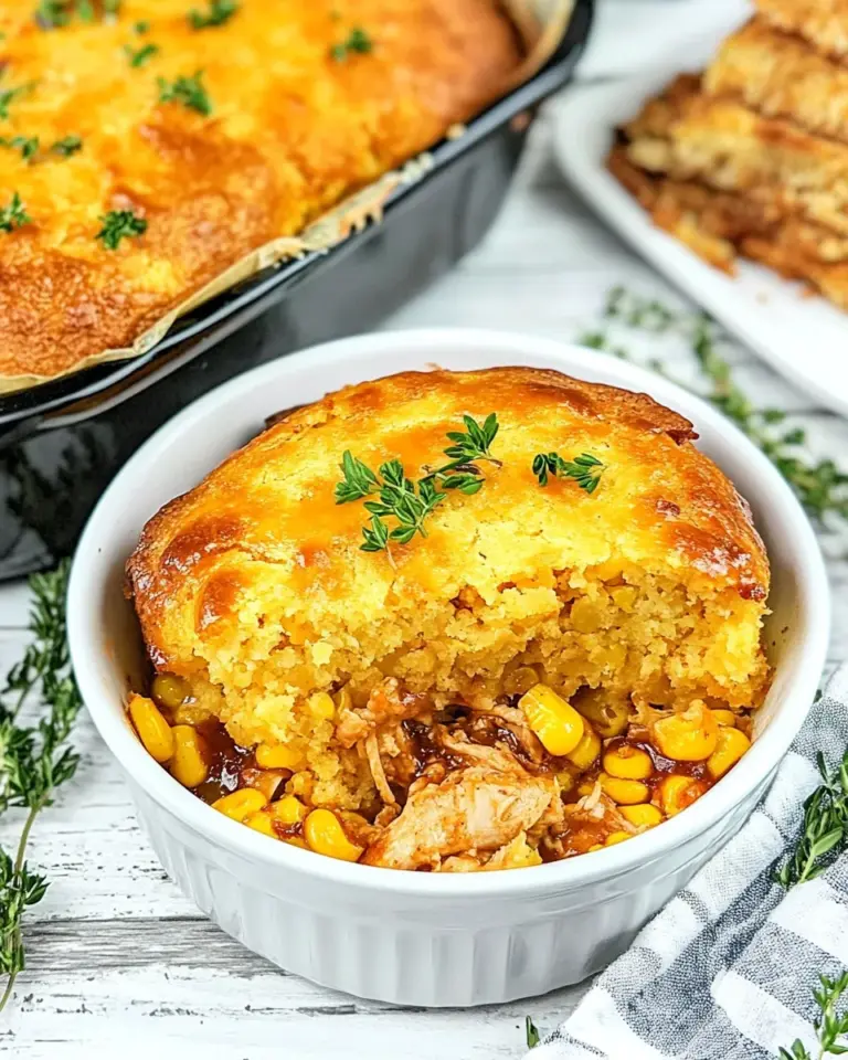 Homemade BBQ Chicken Cornbread Bake recipe photo