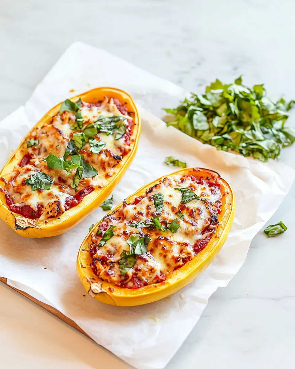 Classic BBQ Chicken Pizza Spaghetti Squash Boats recipe photo