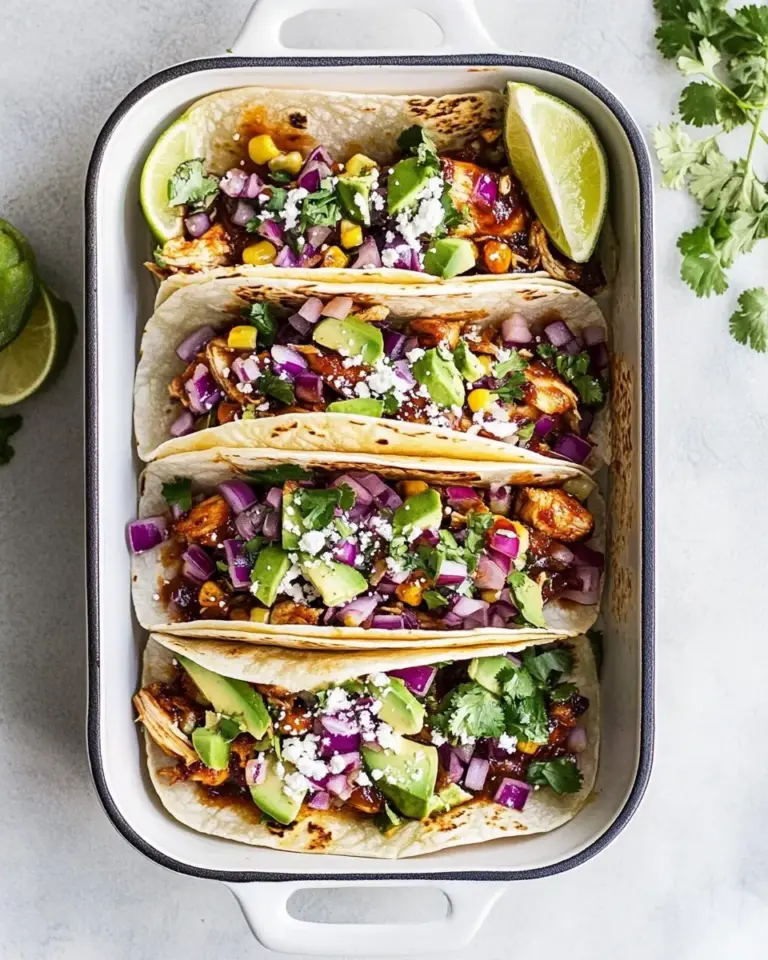 Homemade Baked BBQ Chicken Tacos recipe photo