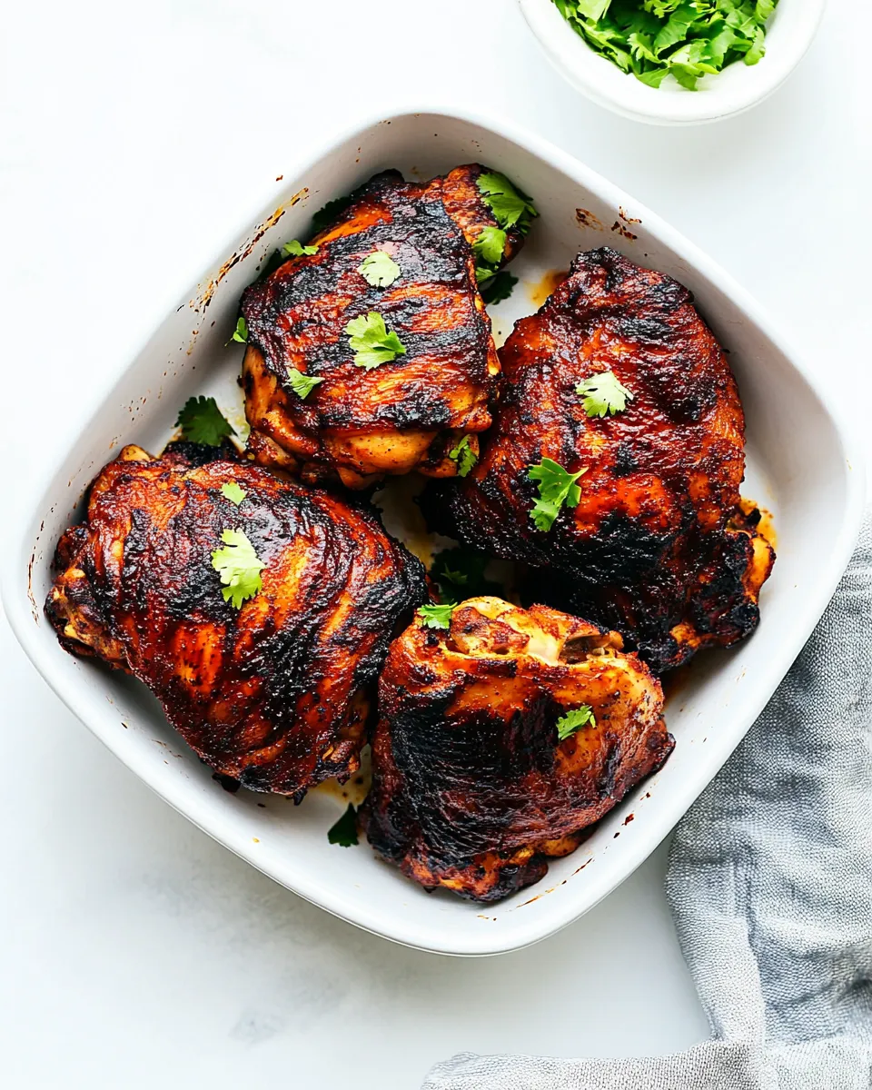 Delicious Baked Boneless Chicken Thighs food shot