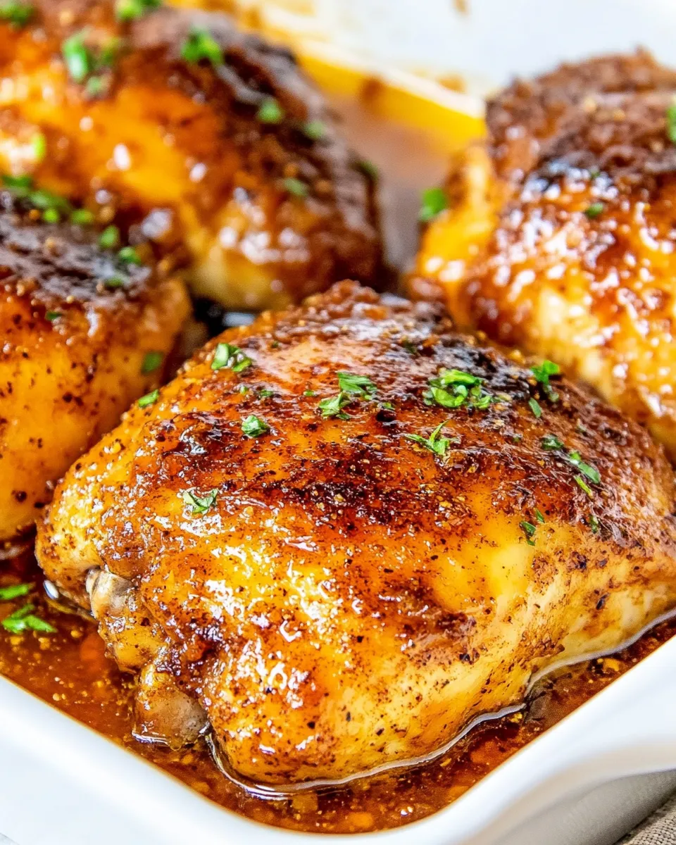 Savory Baked Brown Sugar Italian Chicken shot