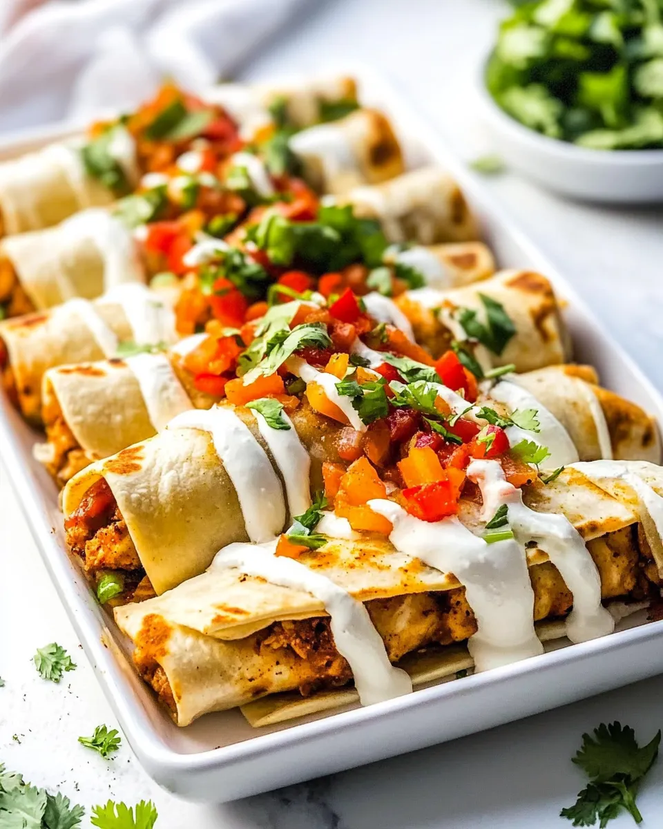 Easy Baked Chicken Fajita Taquitos photo