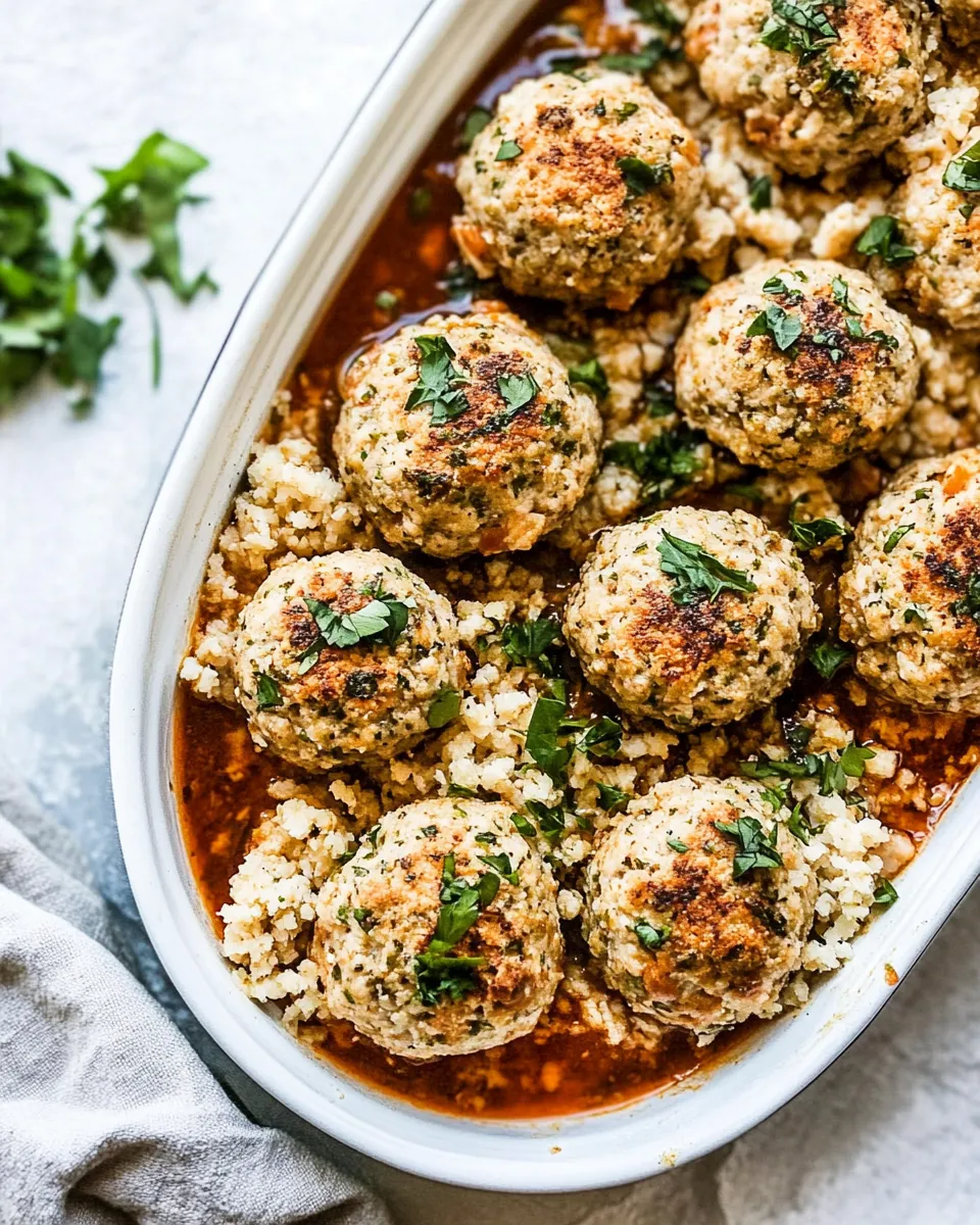 Classic Baked Chicken Meatballs image