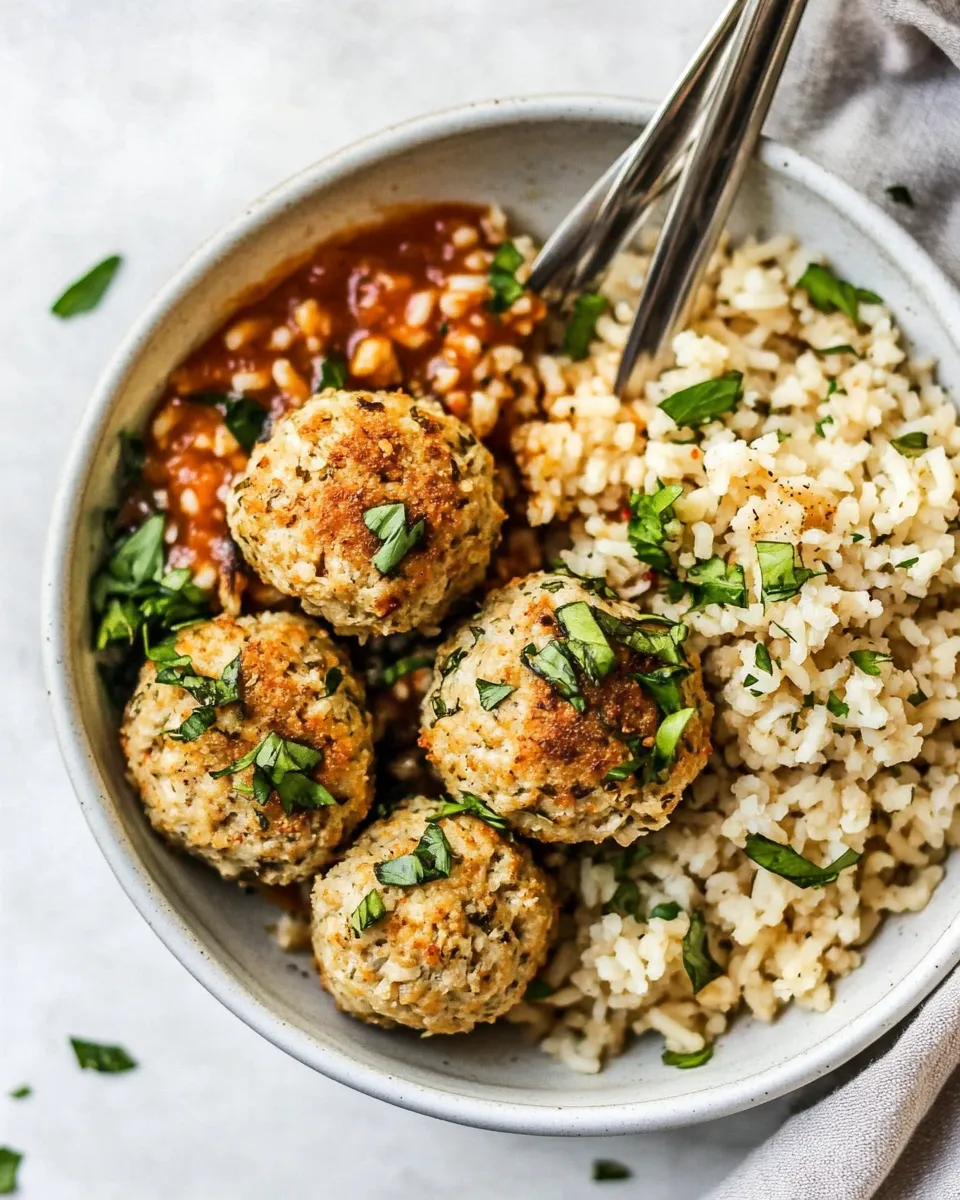 Delicious Baked Chicken Meatballs shot