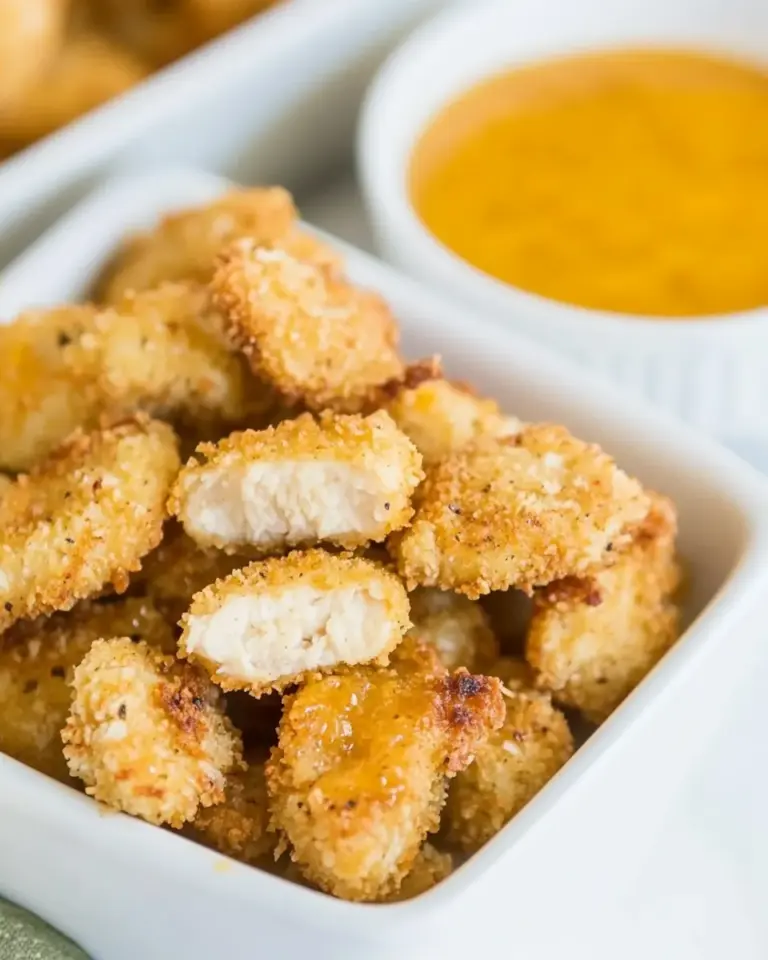 Homemade Baked Chicken Nuggets with Honey Mustard photo