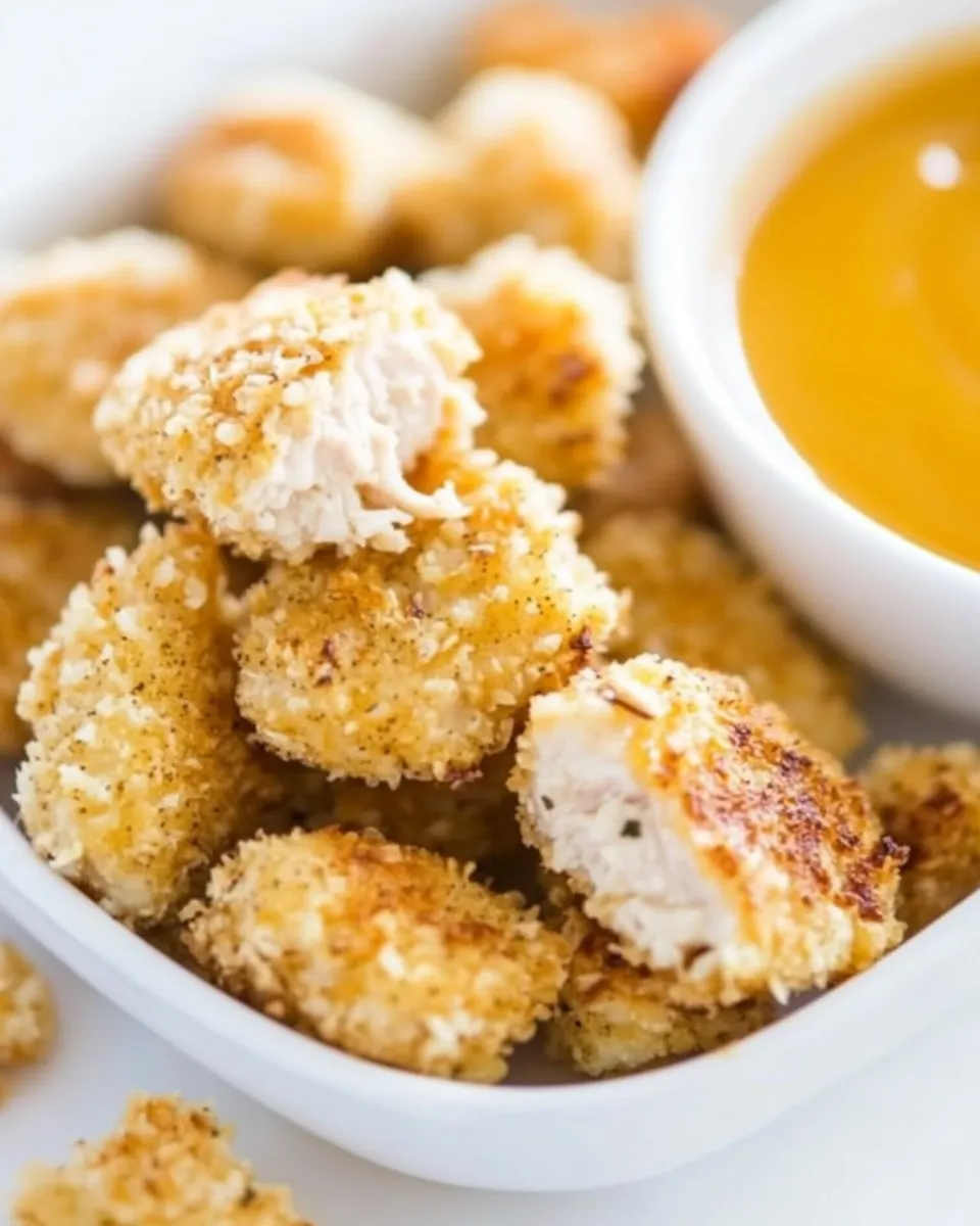 Easy Baked Chicken Nuggets with Honey Mustard image