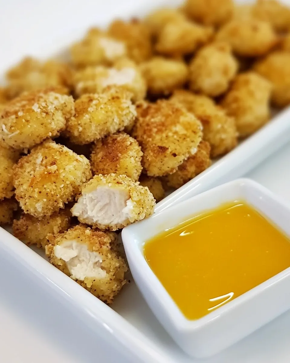 Quick Baked Chicken Nuggets with Honey Mustard recipe image