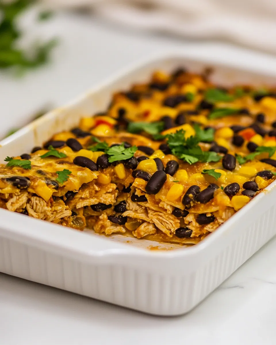 Easy Baked Chicken Quesadilla Casserole image