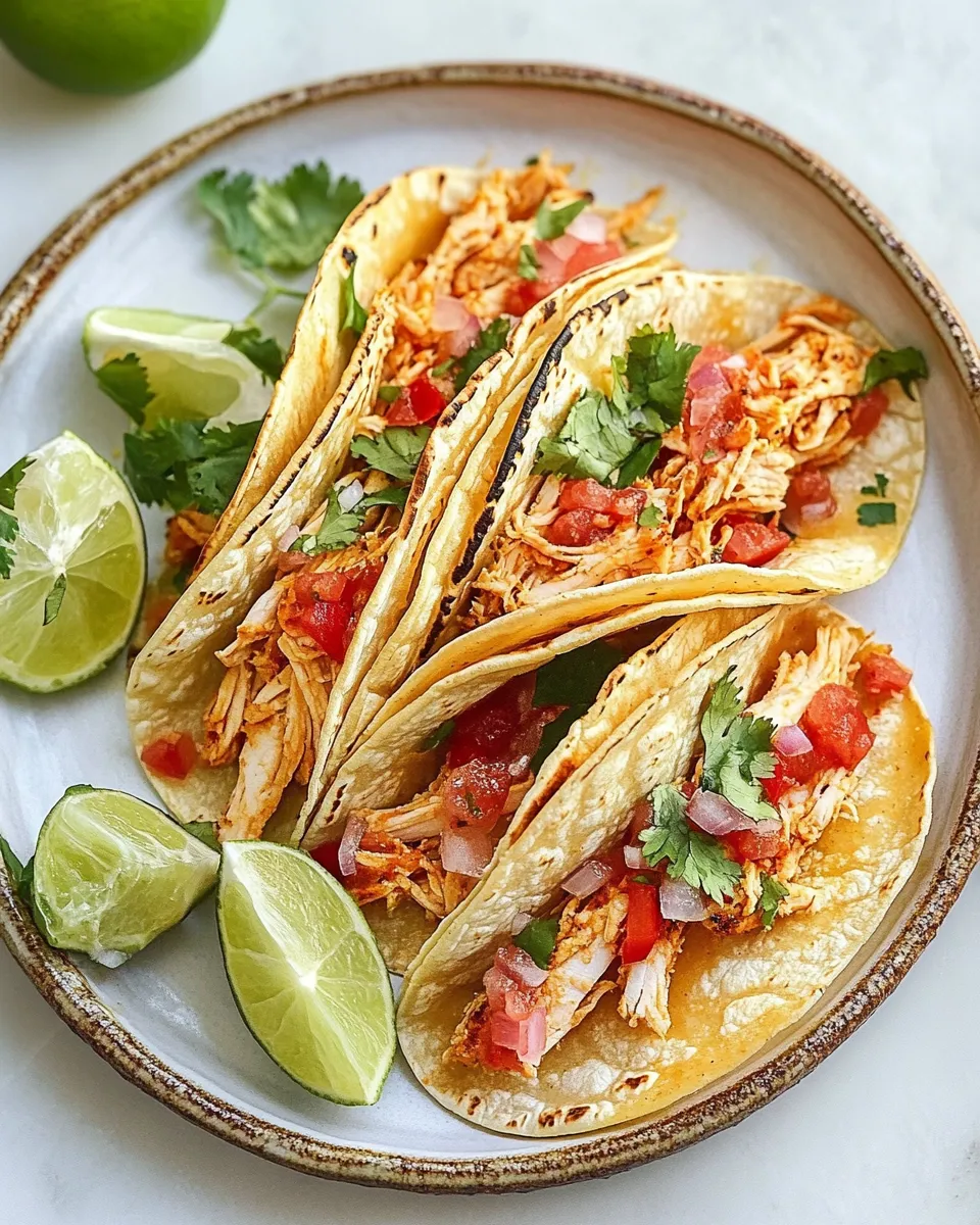 Delicious Baked Chicken Tacos shot