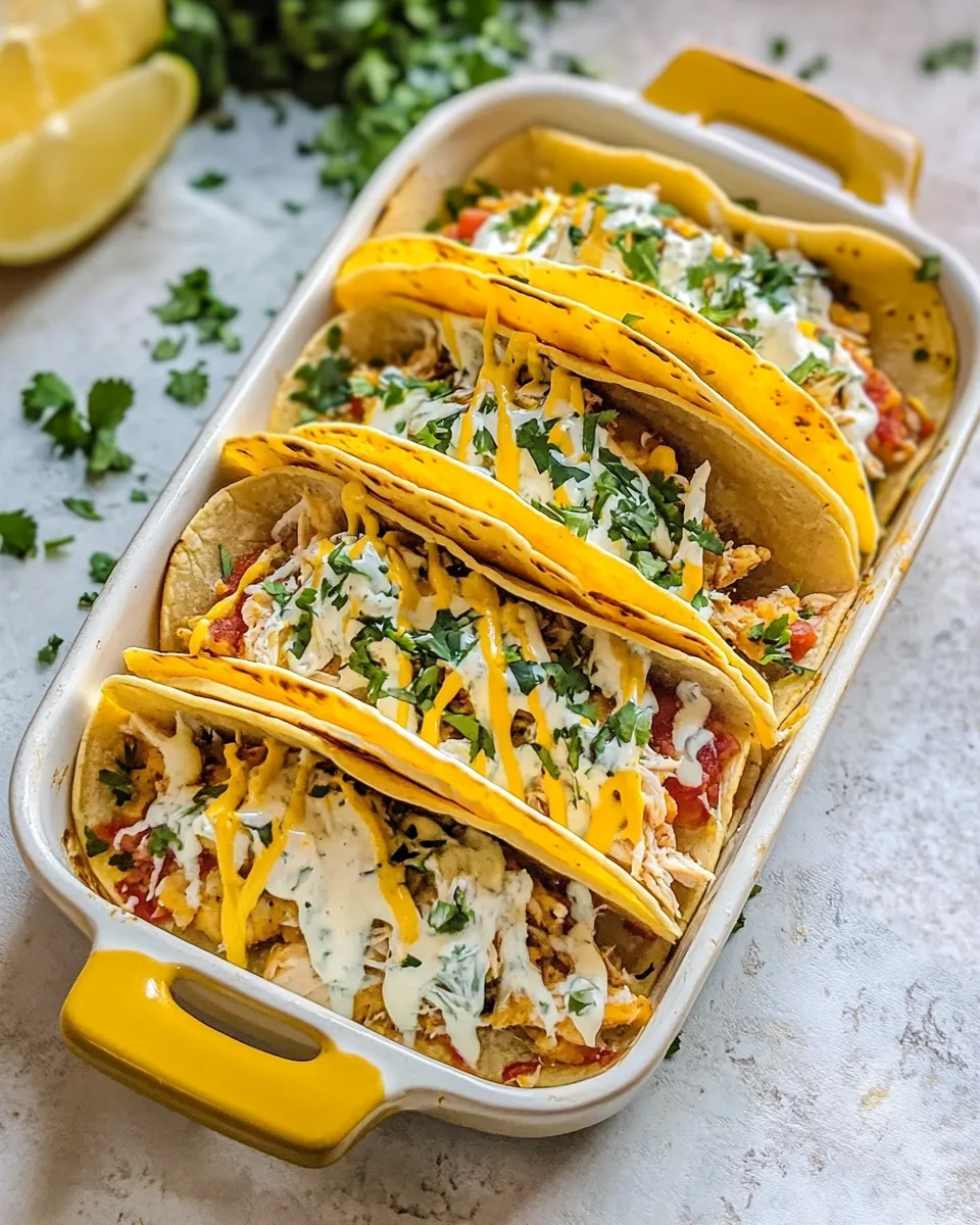 Delicious Baked Chicken Tacos Recipe dish photo