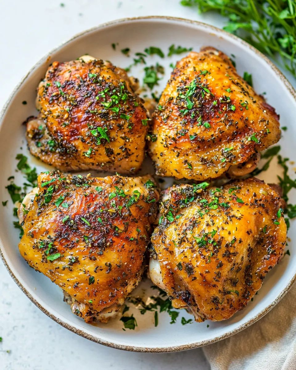 Easy Baked Chicken Thighs recipe photo