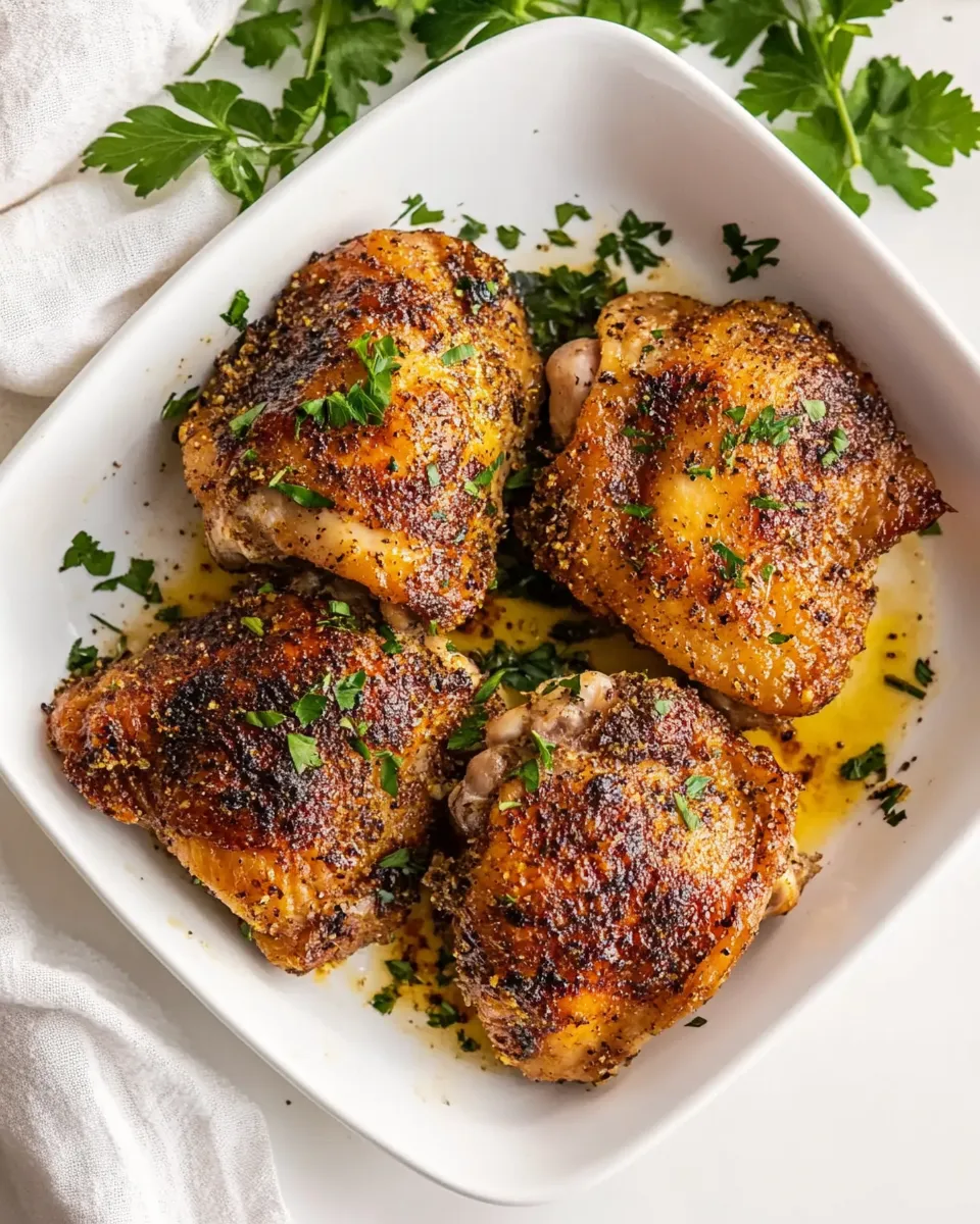Delicious Baked Chicken Thighs image