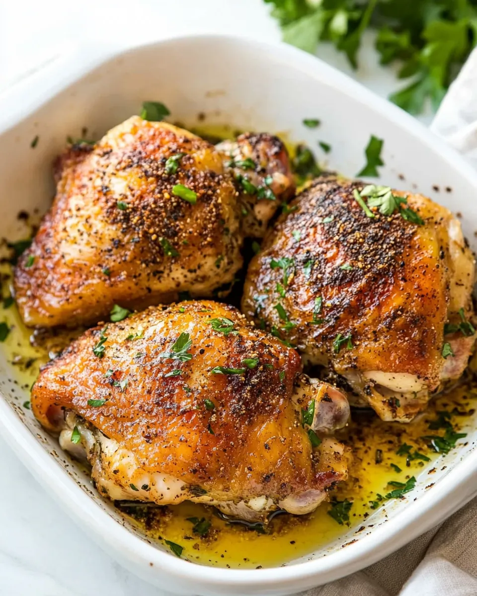 Classic Baked Chicken Thighs dish photo