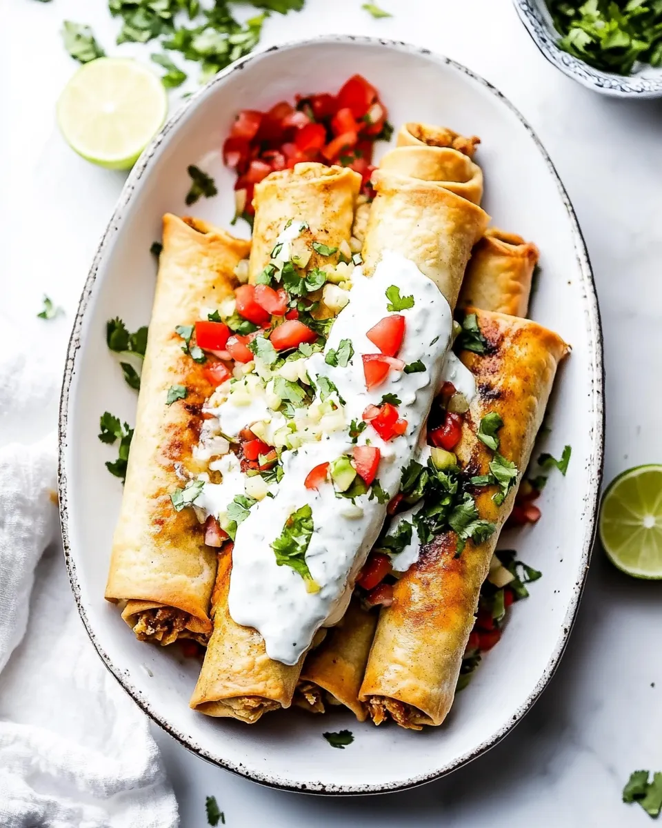 Homemade Baked Creamy Chicken Taquitos photo