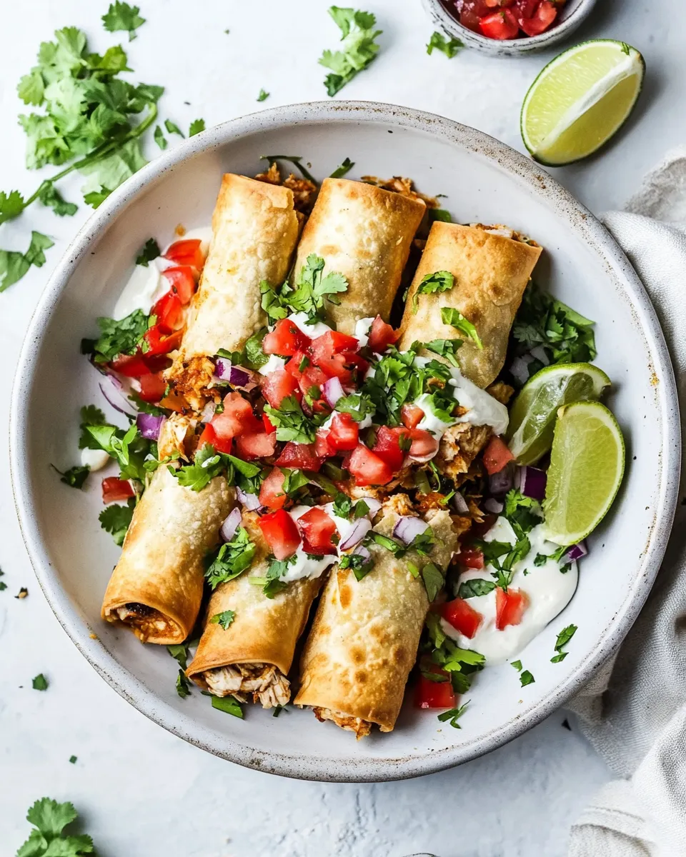 Classic Baked Creamy Chicken Taquitos image