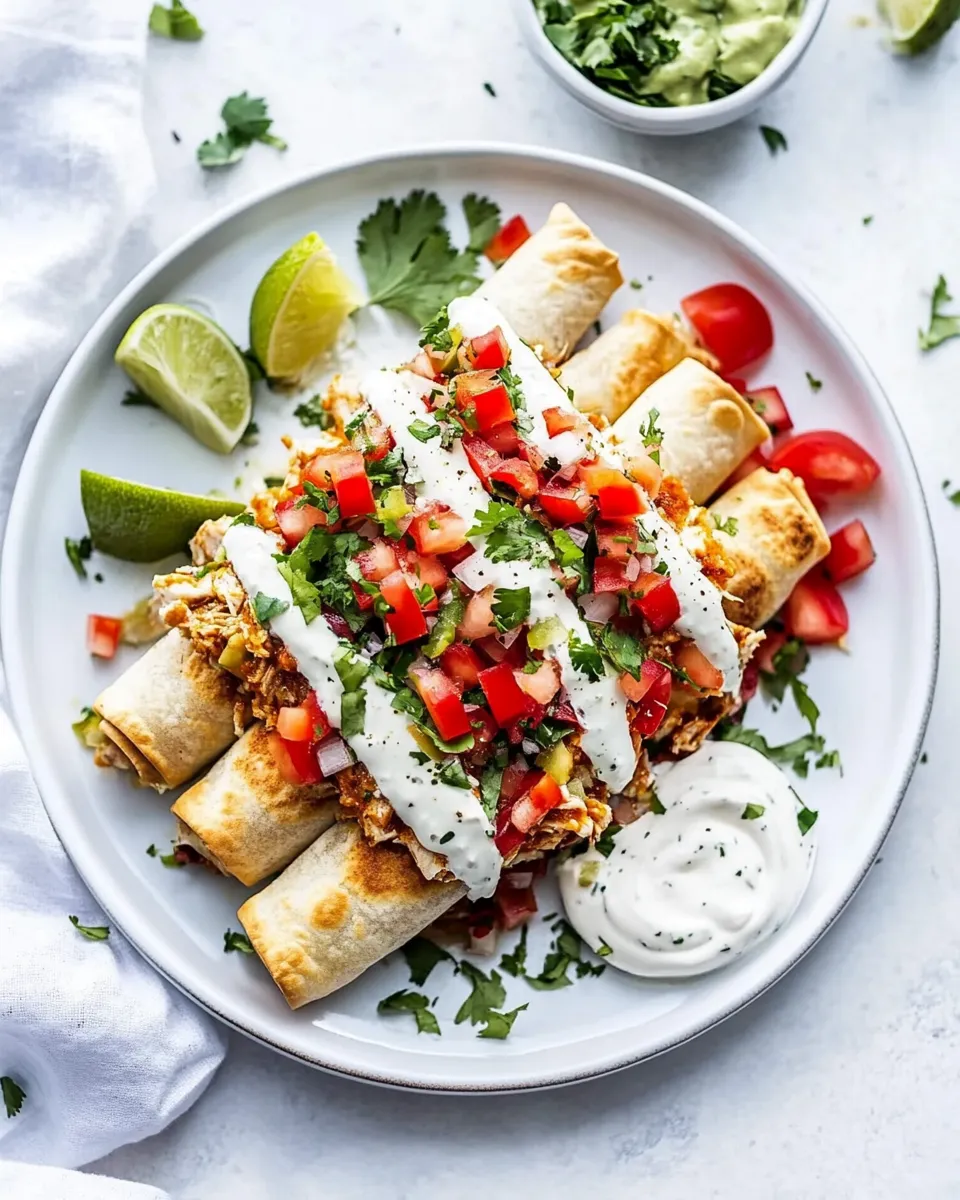 Easy Baked Creamy Chicken Taquitos recipe photo