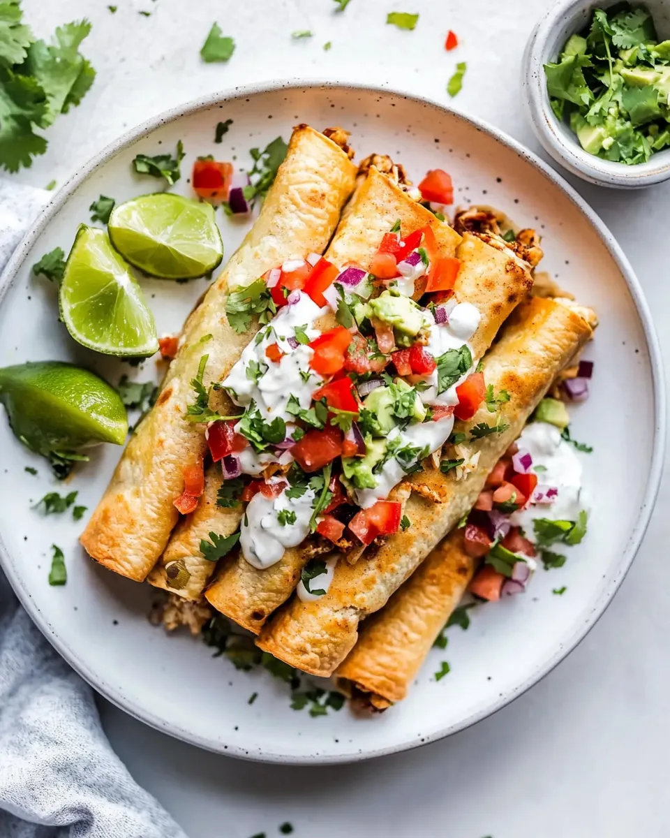Delicious Baked Creamy Chicken Taquitos dish photo