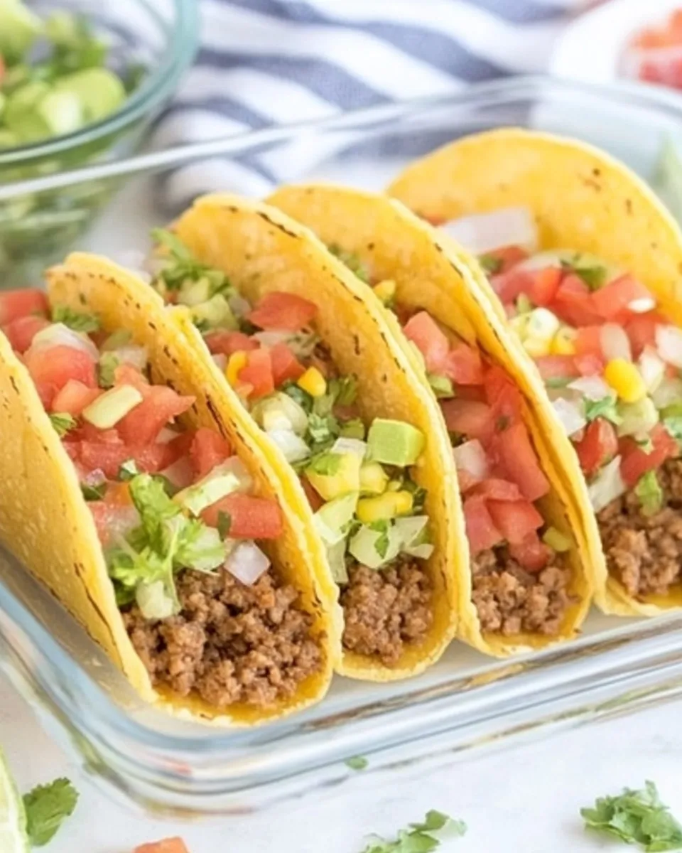 Easy Baked Crispy Ground Beef Tacos recipe photo